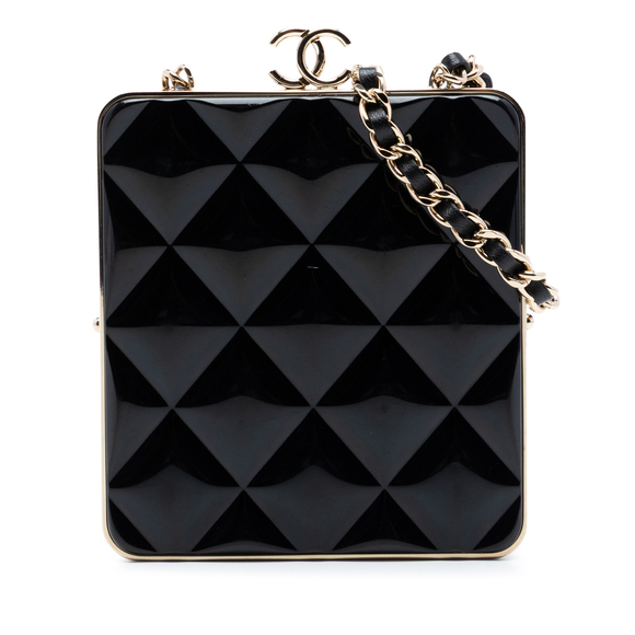 Chanel Handbags - Pre-Loved Chanel CC Quilted Acrylic and Lambskin Evening Clutch With Chain